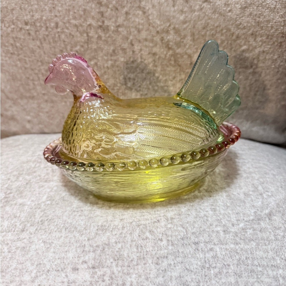 7 Inch Light Multicolor Hen on Nest